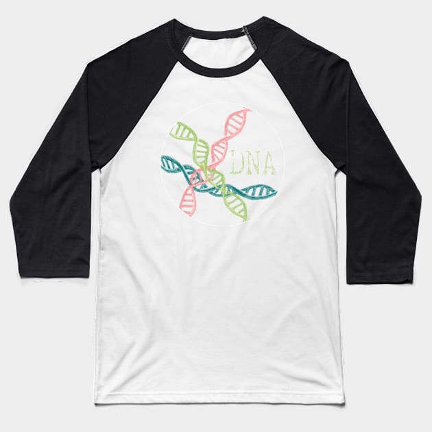 DNA. Fun pastel science design. Baseball T-Shirt by StephJChild